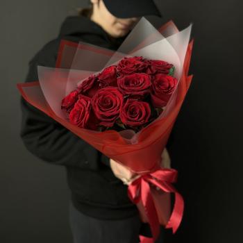 Букеты из красных роз 40 см (Эквадор) [код товара - 189420]
