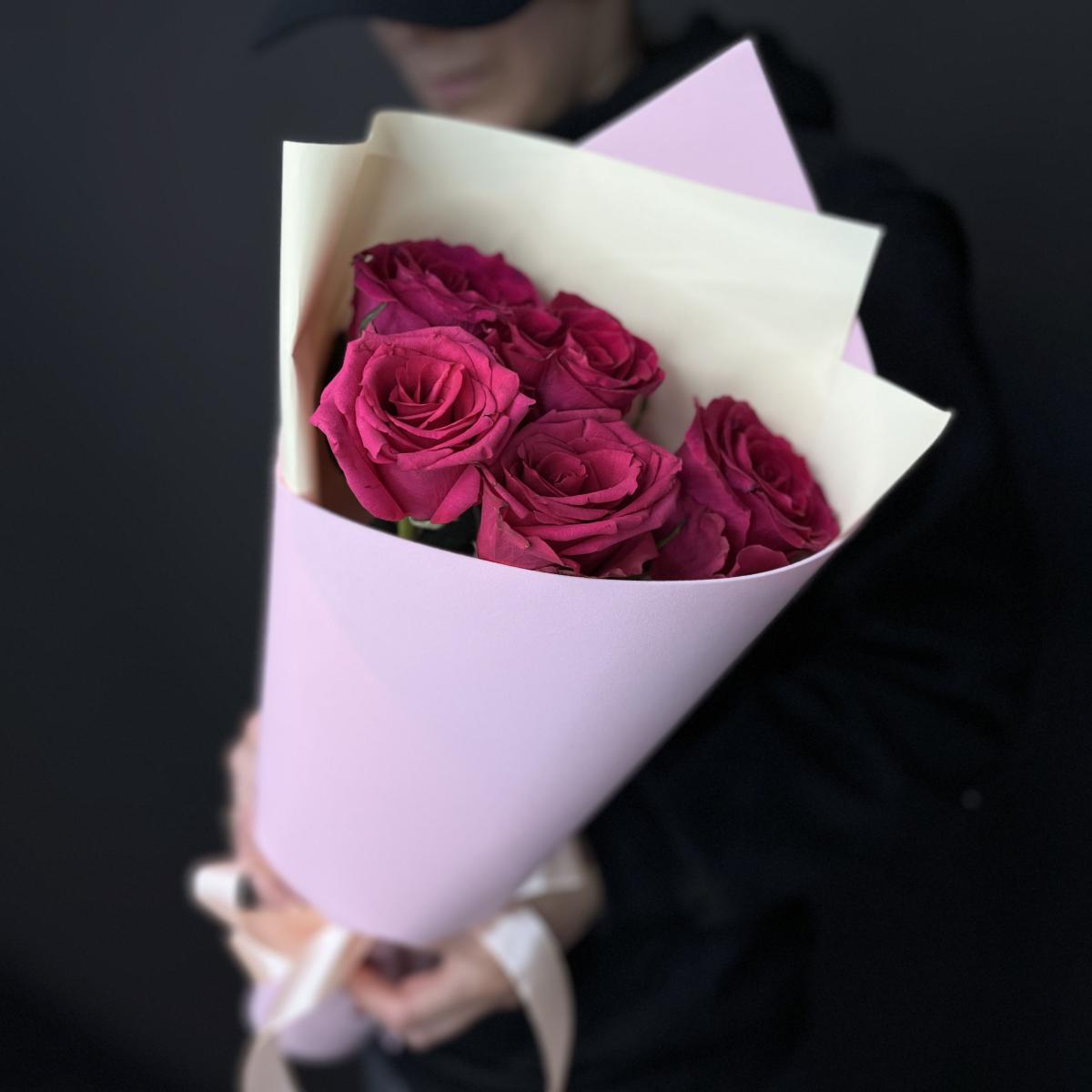 Букеты из розовых роз 40 см (Эквадор) №  89430