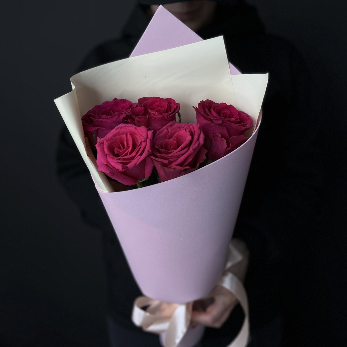 Букеты из розовых роз 40 см (Эквадор) №  89430