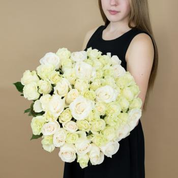 Букет из белых роз 101 шт 40 см (Эквадор) артикул букета  91575