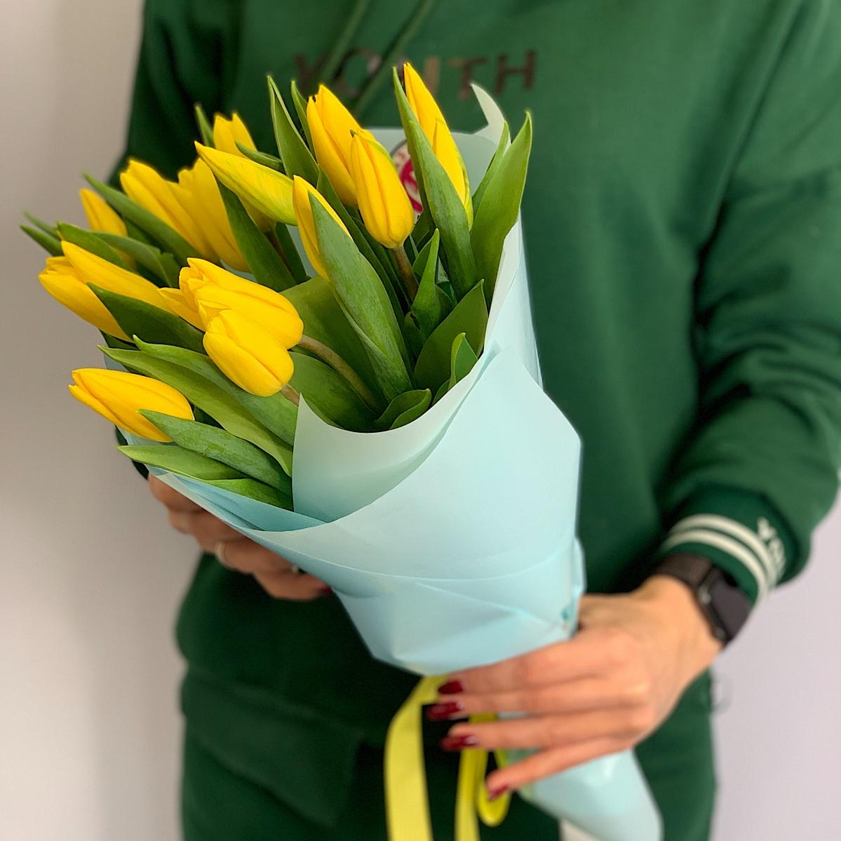 Тюльпаны жёлтые 15 шт (Артикул  139425)