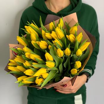 Тюльпаны желтые 51 шт код   139920